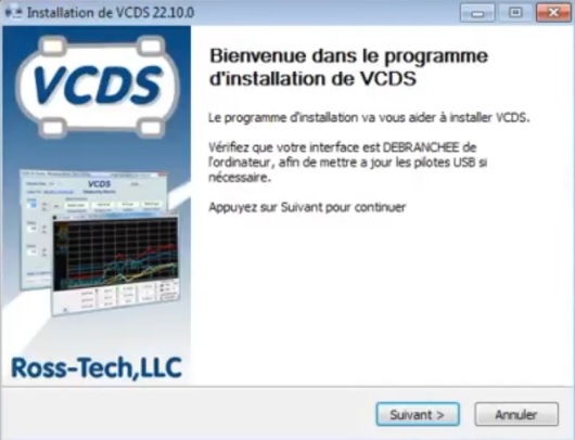 Insatallation VCDS 23.3.1 Etape 1